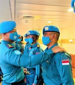 Satgas MTF TNI KONGA XXVIII-M UNIFIL Naik Pangkat di Lebanon